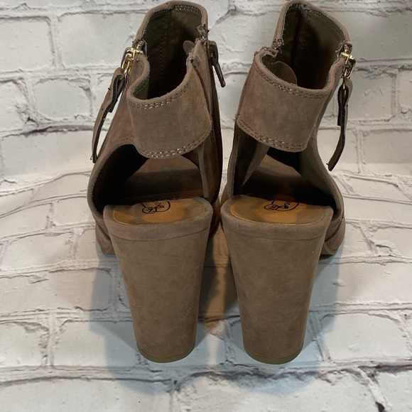 NO DOUBT Faux Suede Peep Toe Booties-7 - Picture 3 of 7